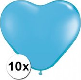 Hartjes ballonnen lichtblauw 10 stuks