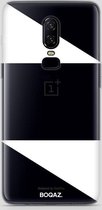 BOQAZ. OnePlus 6 hoesje - driehoek wit