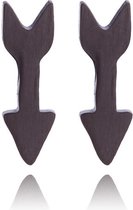 Ear Studs RVS Kleur Zwart - Stainless steel Arrow - Zwart