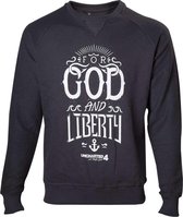 Uncharted - For God and Liberty heren sweater trui met crewnek zwart - Games merchandise - M