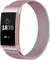 YONO Fitbit Charge 4 bandje – Charge 3 – Milanees – Roze - Large