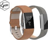 Merkloos Leren bandjes - Fitbit Charge 2 - 2-pack - One-size