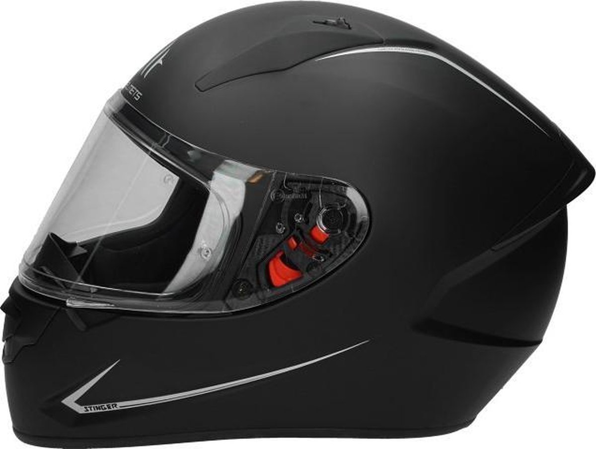 HELM MTSTINGER SOLID MAT ZWART MOTOR & SCOOTER XL