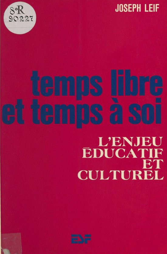 Temps libre et temps à soi : l'enjeu éducatif et culturel - cover