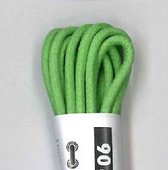 NIEUW - 90cm - licht groen  dunne ronde wax veter - 2.5mm