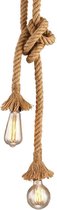 Vintage touwlamp 150CM Dubbele fitting