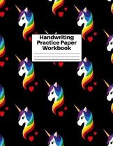 Handwriting Practice Paper Workbook