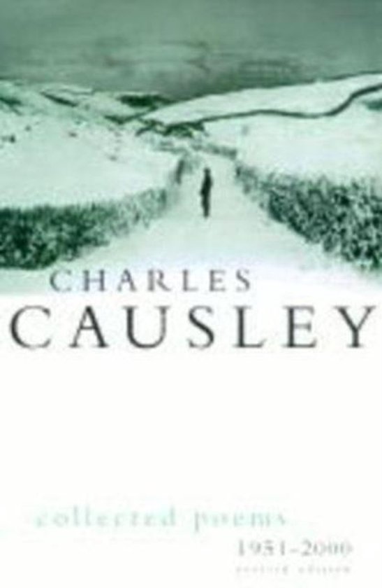 Couverture de livre avec une route enneigée et une silhouette au loin. Titre : Charles Causley, Collected poems, 1951-2000.