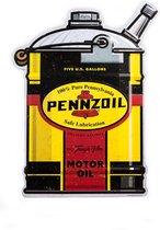 Signs-USA - Pennzoil Motor Oil - 40,5 x 53 cm - retro wandbord - metaal