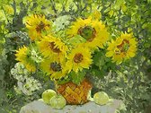 Schilderen op nummer zonnebloemen 40x50cm