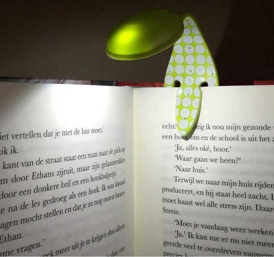 Flexilight Leeslampje - Groen met stippen