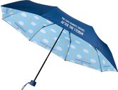 Paraplu blauw ,  The sun always shines after the storm - Dubbeldoeks - Ø 90 cm
