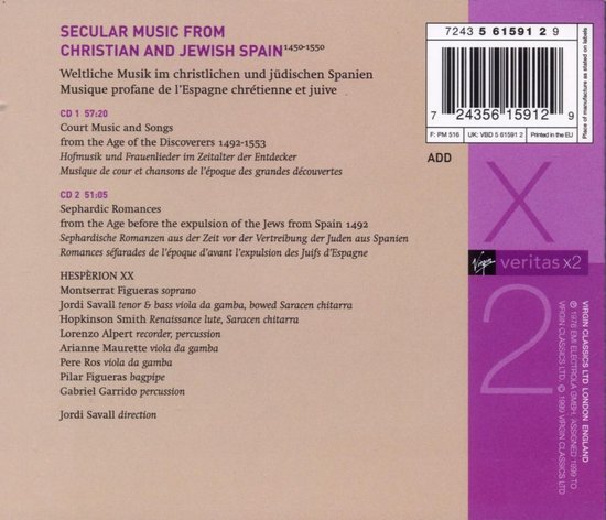 Music from Christian and Jewish Spain / Savall, Hesperion XX - various artists