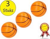 Stressbal Medium Density 3 stuks – 7cm – Sensomotorische Stimulatie – Anti Stress – Basketbal