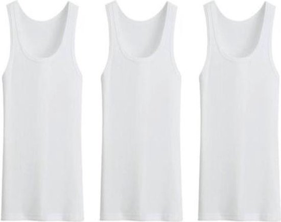 3 stuks - Bonanza onderhemd - Regular - 100% katoen - wit - S