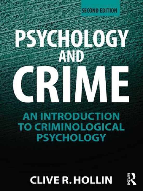 Psychology and Crime - cover