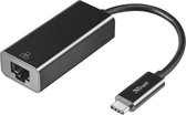 Trust Adapter van USB-C naar Ethernet - geschikt voor MacBook - Zwart