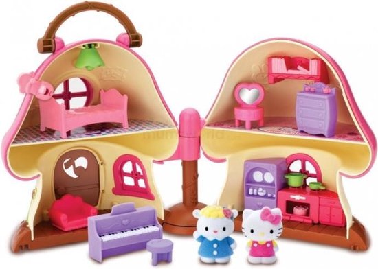 Hello Kitty Paddenstoel speelhuisje meeneem met accesoires | bol.com