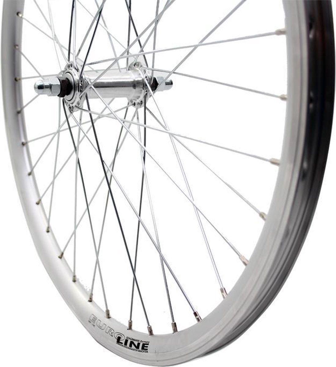 Roland voorwiel 24 x 1.75 vast Alu V-profil zilver zink spk