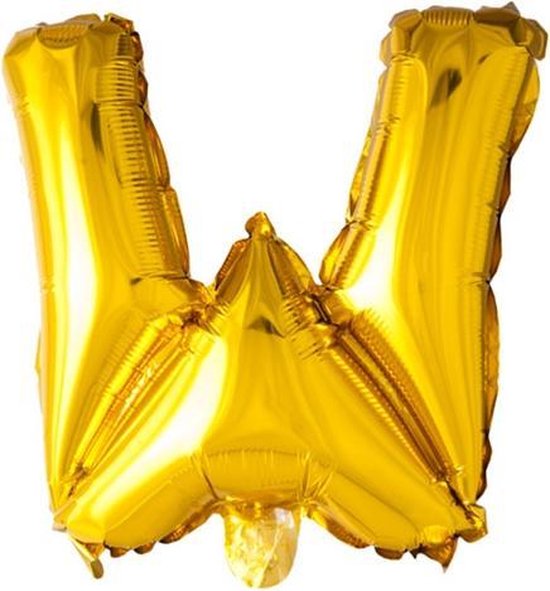ballon - 100 cm - goud - letter - W