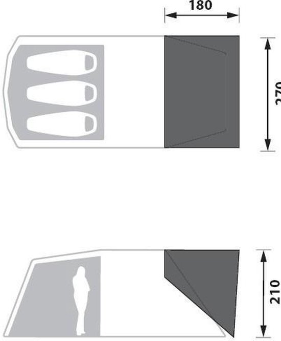 NOMAD® Porch Dogon 3 (+1) LW calliste Tentluifel - Calliste Green van NOMAD — afbeelding 2