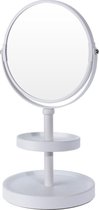Witte spiegel met sieraden plateau 25 cm - Make-up spiegels - Tafelspiegels