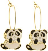 Behave® Oorbellen hangers met panda's 4,5 cm