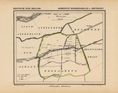 Historische kaart, plattegrond van gemeente Bleskensgraaf en Hofwegen in Zuid Holland uit 1867 door Kuyper van Kaartcadeau.com