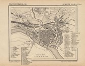 Historische kaart, plattegrond van de stad Arnhem in Gelderland uit 1867 door Kuyper van Kaartcadeau.com