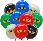 10 stuks Lego Ninjago Ballonnen  - Geschikt voor Kinderfeestje - Thema Feest - Verjaardag  - Versiering