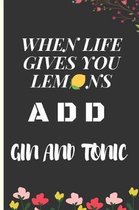 When Life Gives You Lemons Gin and Tonic