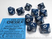 Chessex Stealth Speckled D10 Dobbelsteen Set (10 stuks)
