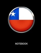 Notebook. Chile Flag Cover. Composition Notebook. College Ruled. 8.5 x 11. 120 Pages.