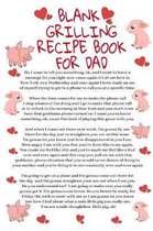 Blank Grilliing Recipe Book For Dad