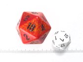 Chessex dobbelsteen, 34 mm 20-zijdig, Speckled Fire