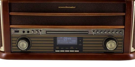 Soundmaster NR545DAB - Nostalgisch muziekcenter met DAB+ en bluetooth