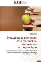 Omn.Univ.Europ.- �valuation de l'Efficacit� D Un Mat�riel de R��ducation Orthophonique