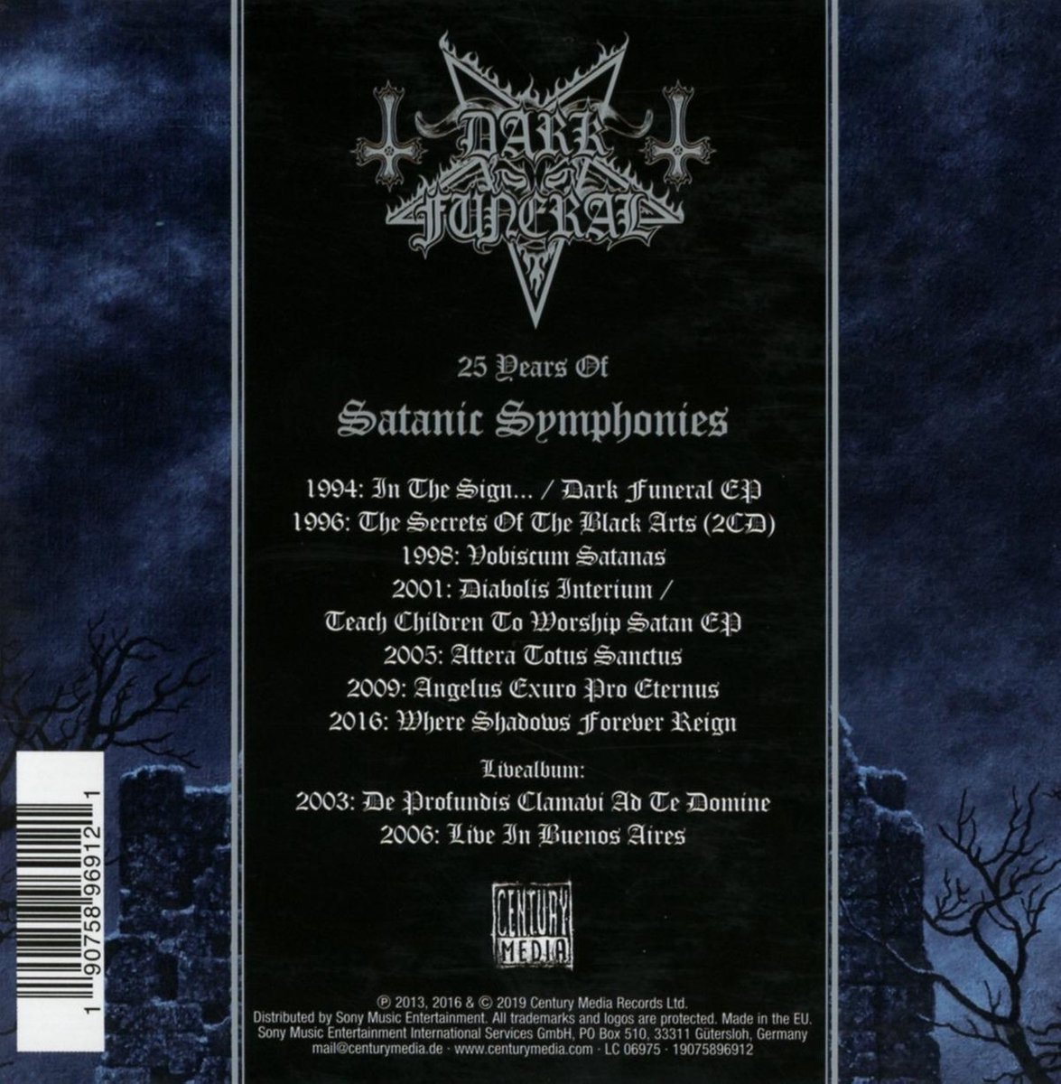25 Years Of Satanic Symphonies, Dark Funeral | CD (album) | Muziek