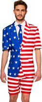 Suitmeister SUMMER USA Flag - Heren Zomer Pak - Amerika - Gekleurd - Maat L