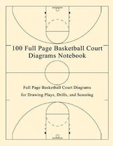 100 Full Page Basketball Court Diagrams Notebook