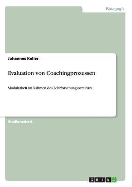 Evaluation von Coachingprozessen - cover