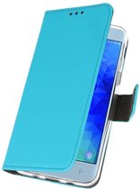 Wallet Cases Hoesje voor Galaxy J3 2018 Blauw