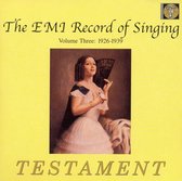 The EMI Record of Singing Vol 3 - 1926-1939