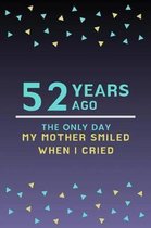 52 Years ago, the only day my Mother Smiled when I Cried Notebook