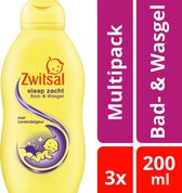 Zwitsal Baby Slaap Zacht Bad & Wasgel Lavendel - 3 x 200 ml - Voordeelverpakking
