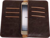 Mocca Pull-up Large Pu portemonnee wallet voor Huawei Honor 3X
