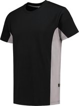 Tricorp T-shirt Bicolor 102004 Zwart / Grijs  - Maat 5XL