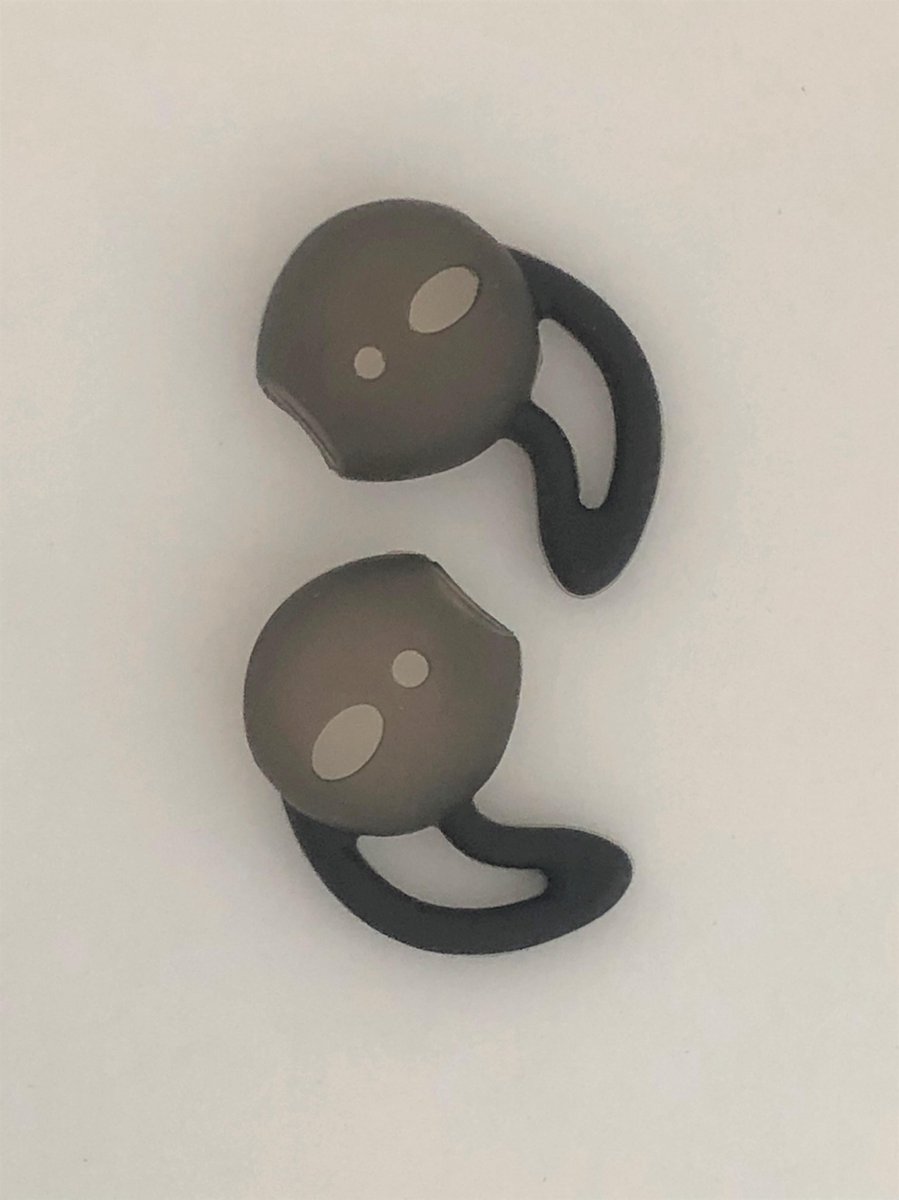KELERINO. Anti-slip siliconen earhooks / earhoox / oorhaken geschikt voor Airpods 1 & 2 - Grijs