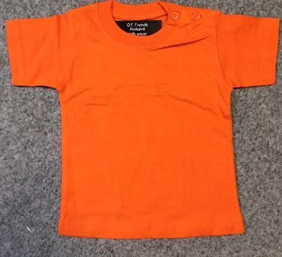 Baby shirt Oranje effen maat 80 | bol