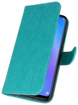 Bookstyle Wallet Cases Hoes voor Huawei P Smart 2019 Groen